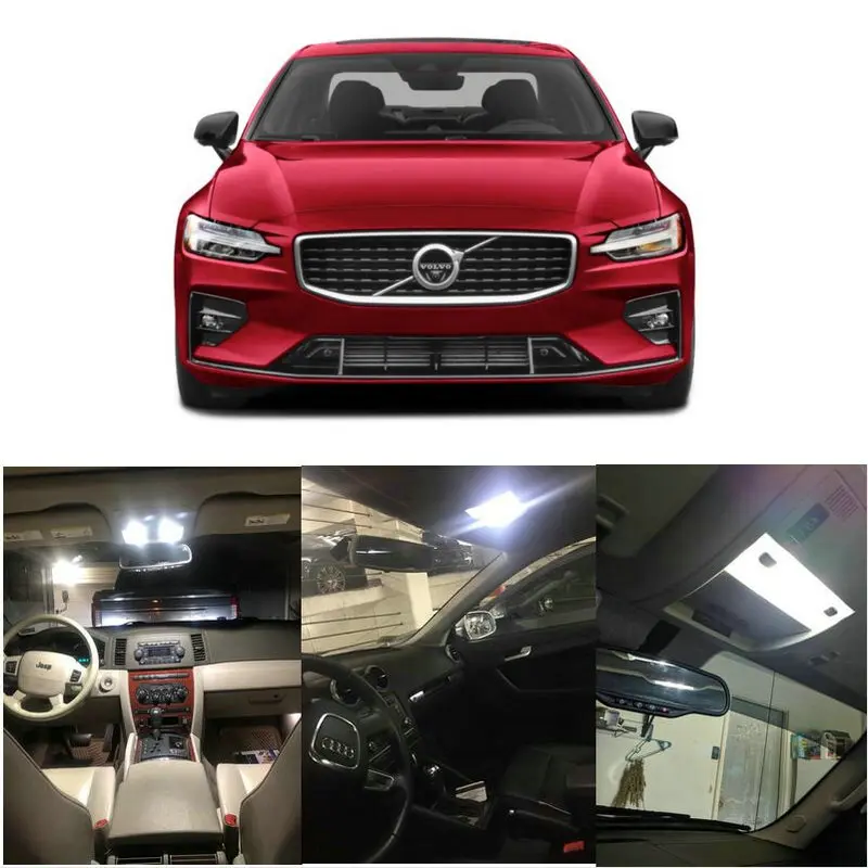 

Комплект светодиодов для салона автомобиля для 2020 Volvo S60, светильник багажника, светильник двери, светильник номерного знака