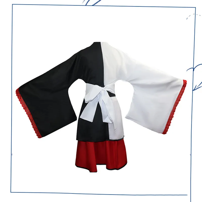 Danganronpa Monokuma кимоно костюм для косплея мужской форма комплект Аниме Драконий