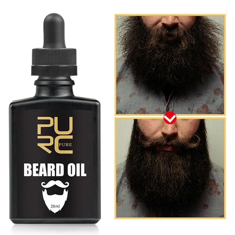 Органическое Масло для бороды PURC продукты выпадения волос масло роста Мужской