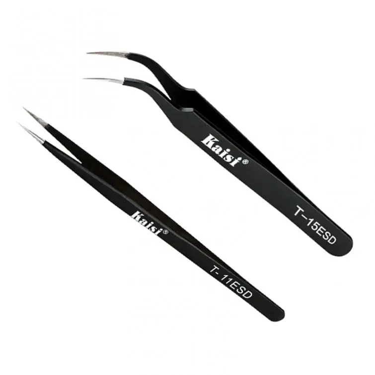 Набор антистатических пинцетов Kaisi из нержавеющей стали инструменты для