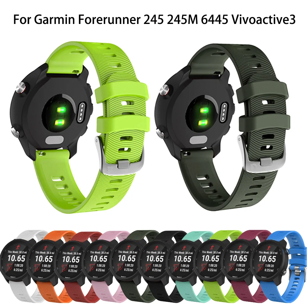 Силиконовый сменный ремешок для Garmin Vivoactive3 Forerunner 245 245M 645 смарт браслет Vivoactive 3