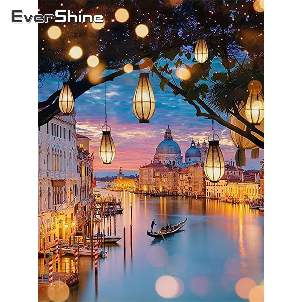 EverShine 5D алмазная вышивка пейзаж рукоделие хобби живопись город Мозаика Искусство