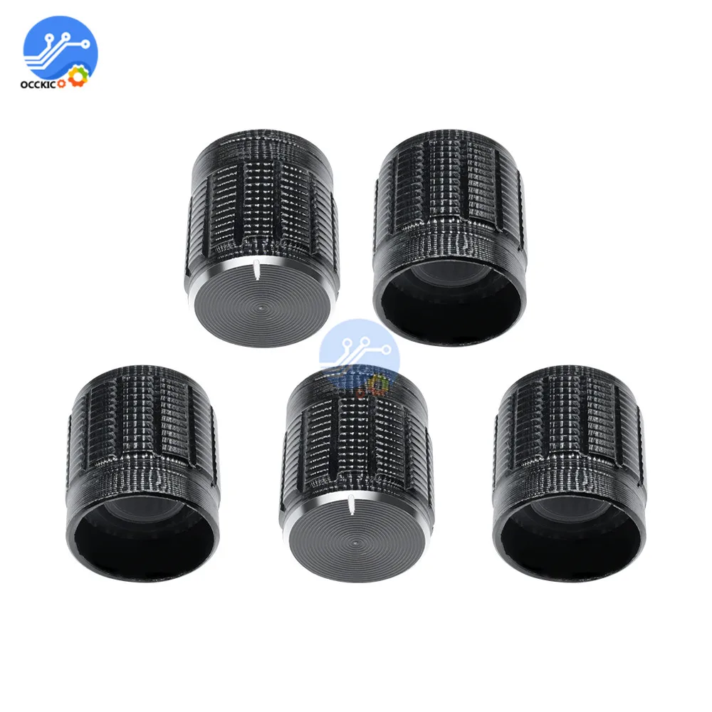 10 шт. полезные регуляторы громкости вращающиеся ручки для 6 мм Dia Knurled вал
