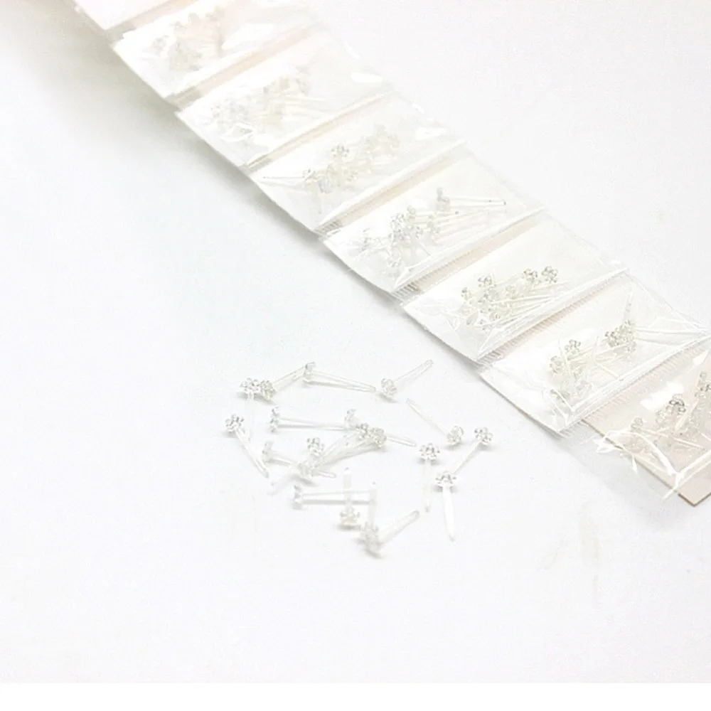 30 шт./упак. серьги гвоздики ушные палочки из пластика (привет кошечка) не вызывает