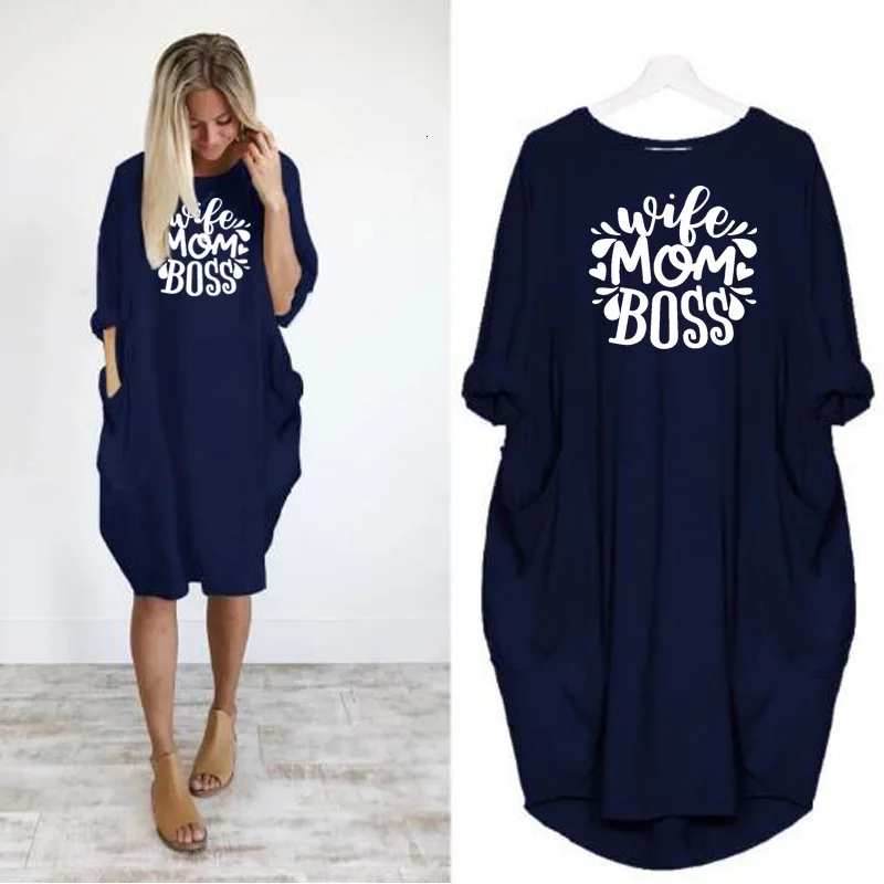 Большой размер для беременных платье осень зима круглый вырез досуг печать