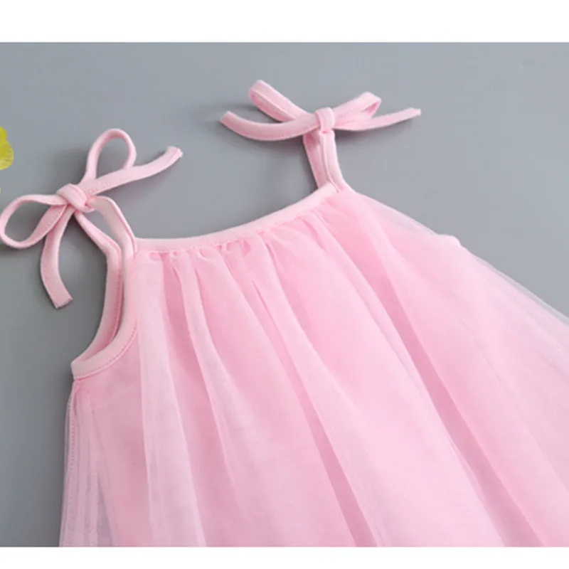 Платье без рукавов для новорожденных летнее милое удобное Тюлевое платье