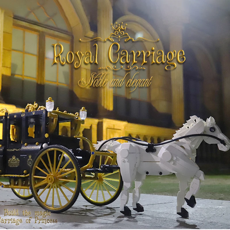 

1281pcs Classic Royal Parade Carriage Model Building Block City Classic Vehicle Bricks Sets Assembly Children Kids Toys Gifts