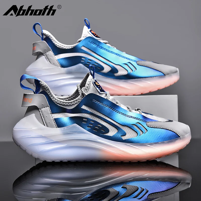 

Abhoth Men Shoes Breathable Lace-Up Light Casual Shoes for Man Sneakers Outdoor Reflective Non-slip Shoes Zapatillas Hombre 46