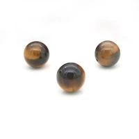 5pcs natural tigers eye stone half drilled beads round semi hole 46810mm material for making earrings pendant jewelry craft