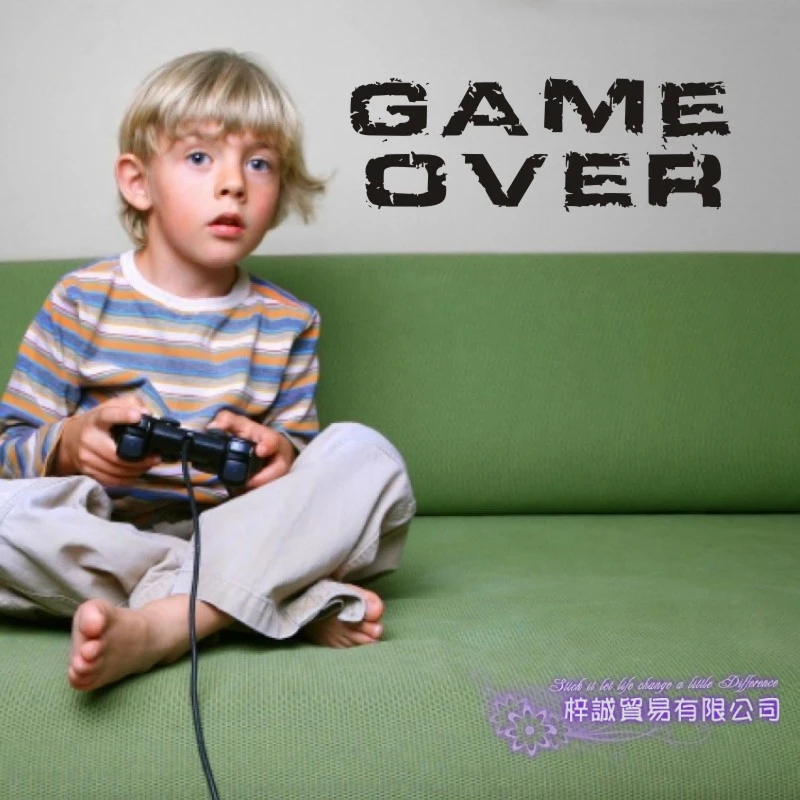 Игры Over наклейка Видео игровой контроллер Стикеры играть плакаты тематики