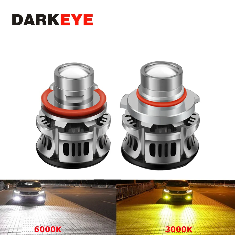 

H7 9006 laser headlight bulb lens light auto LED headlight projector fog light car healight 9005 H11 Fog Lamp 6000K 3000K DJ