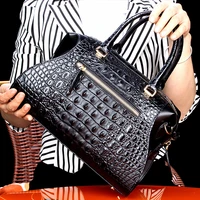 fashion crocodile woman package genuine leather handbag oblique satchel single shoulder bag maam high archives new design women