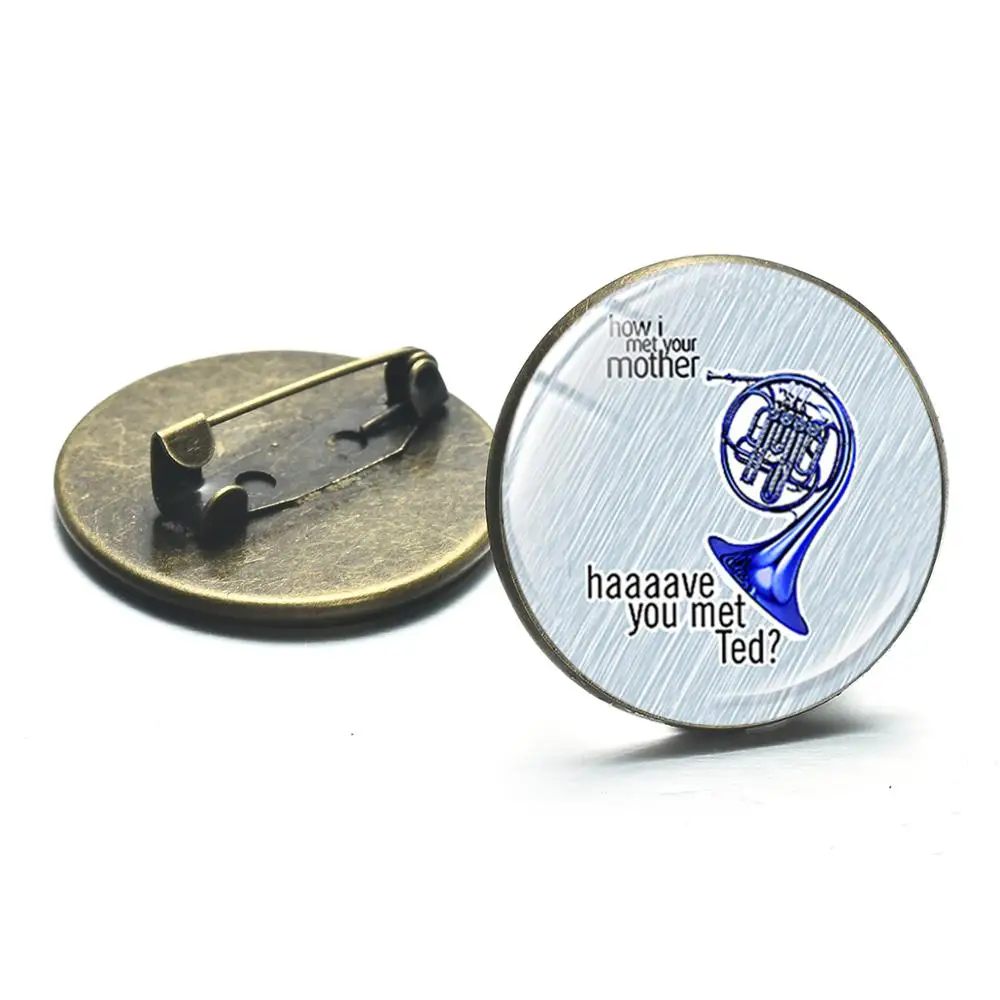 Как я встретил вашу маму ТВ альбом Стекло круглый брошь на застежке HIMYM желтый