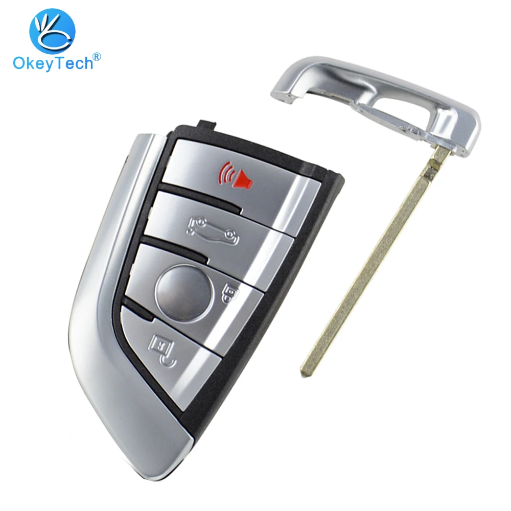 

OkeyTech for Bmw e46 e90 e39 e38 e60 f10 f30 e36 f20 x5 e70 f07 smart key case cover shell with insert blade for bmw remote key