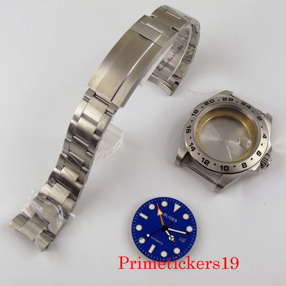 Для Mingzhu 3804 GMT автоматический механизм чехол для часов циферблат ремешок