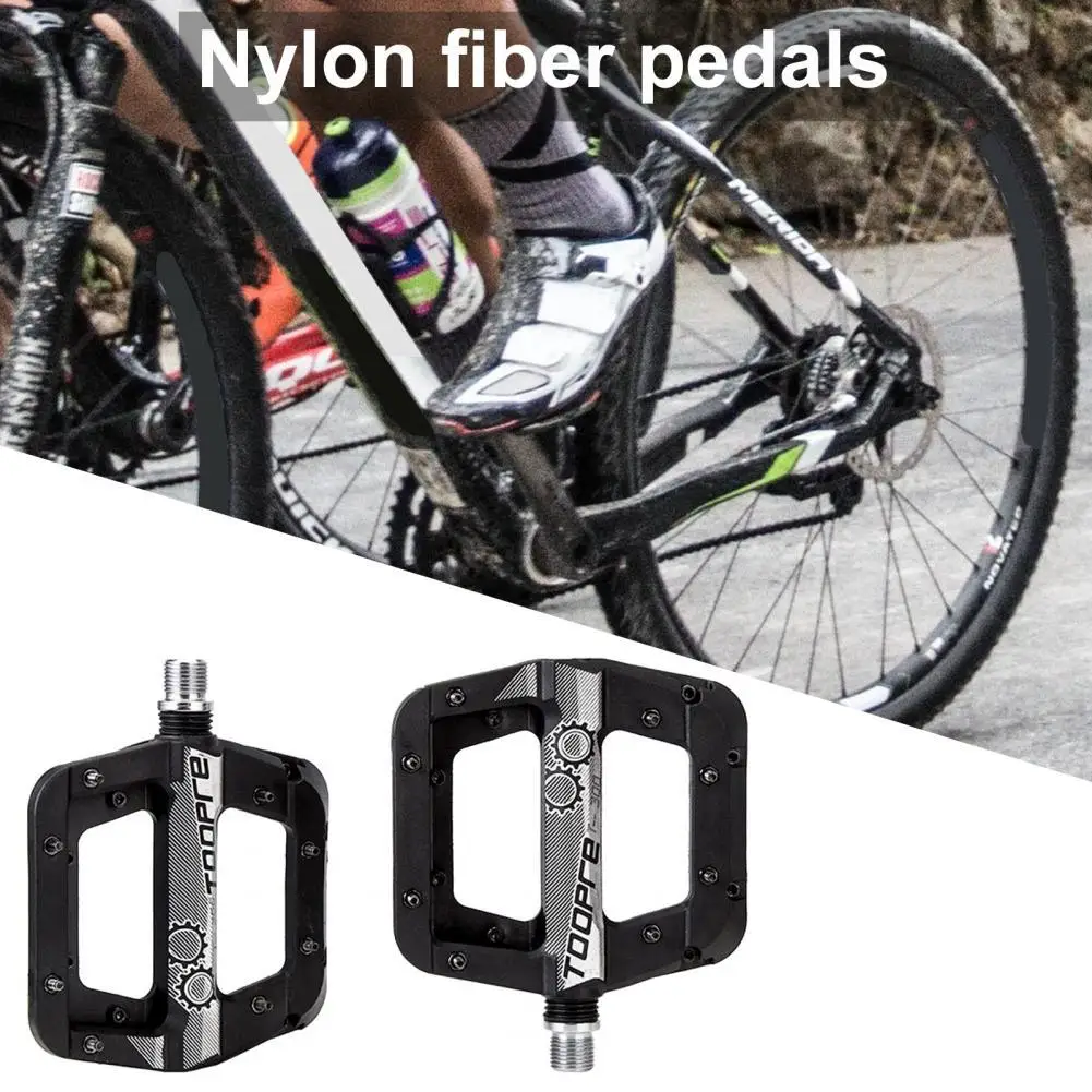 

1 Pair Pedals Lightweight Anti Slip Nylon Seal Bearing Cycling Riding Flat Pedals for MTB педали для велосипеда Pedales MTB