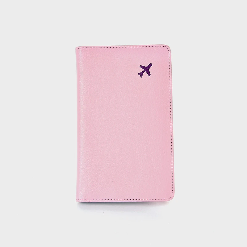 

RFID Wallet Genuine Leather Passport Holder Photo Card Case Mens Fold Purse Pink Credit Card Case