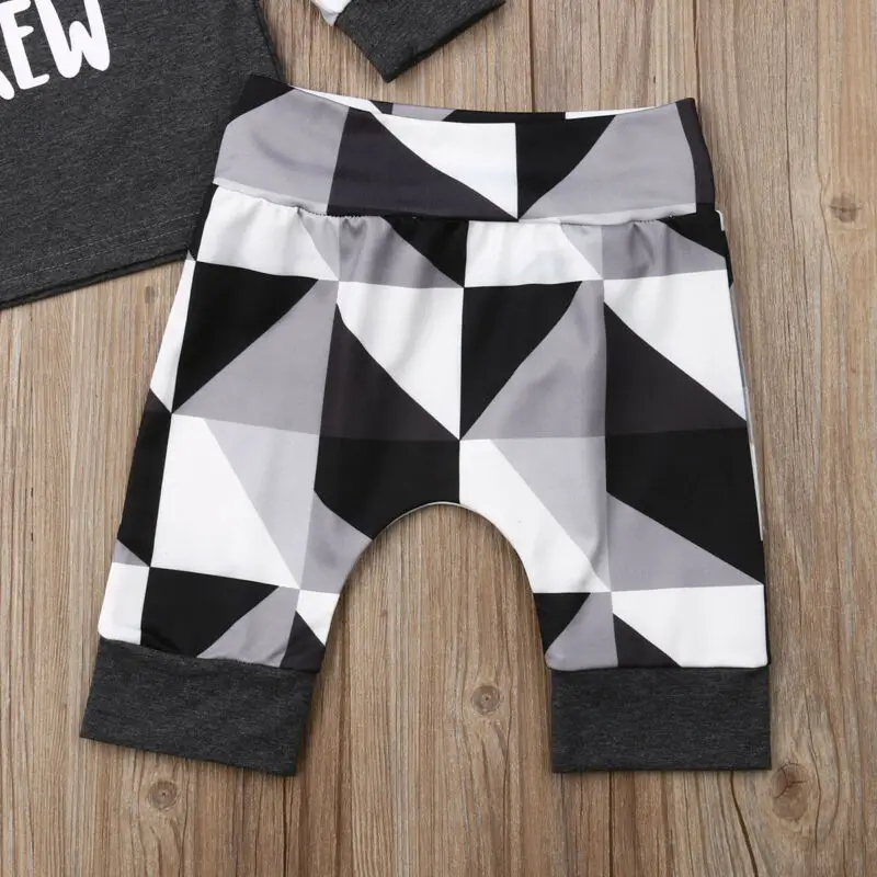 Комплект одежды из 3 предметов для новорожденных мальчиков серые футболки с