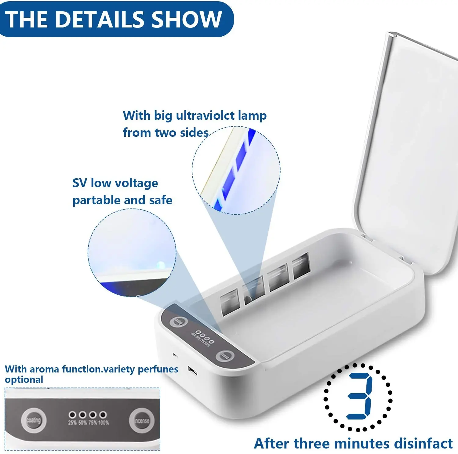 5 в Многофункциональный Стерилизатор для телефона с УФ-фильтром маска очиститель