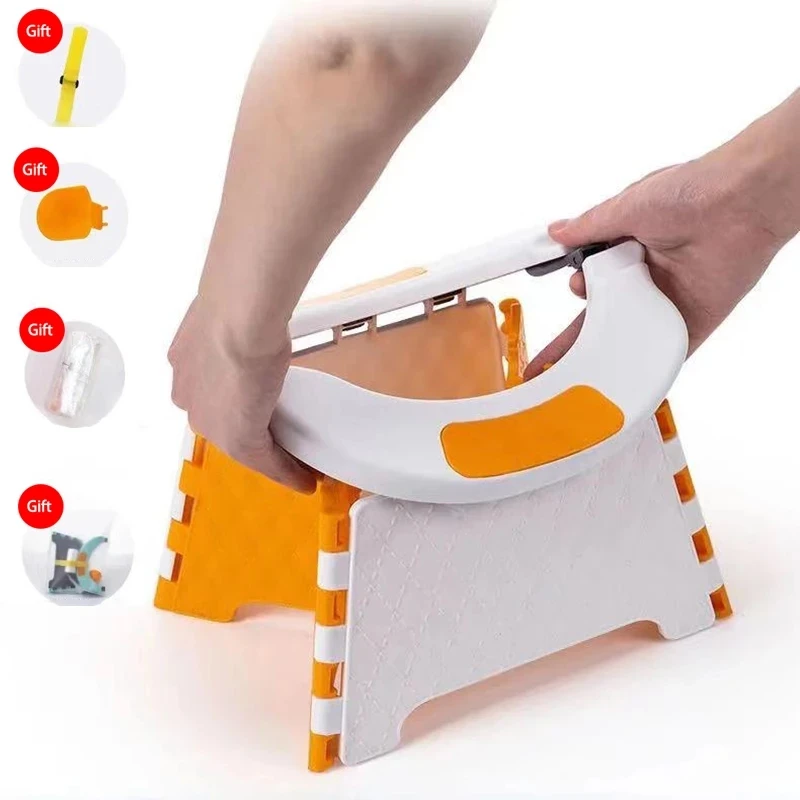 

Kids Foldable Toilet Seat Outdoor Portable Baby Training Carry Car Toilet Travel Camping Tourist Road Urinal Children's Pot WC