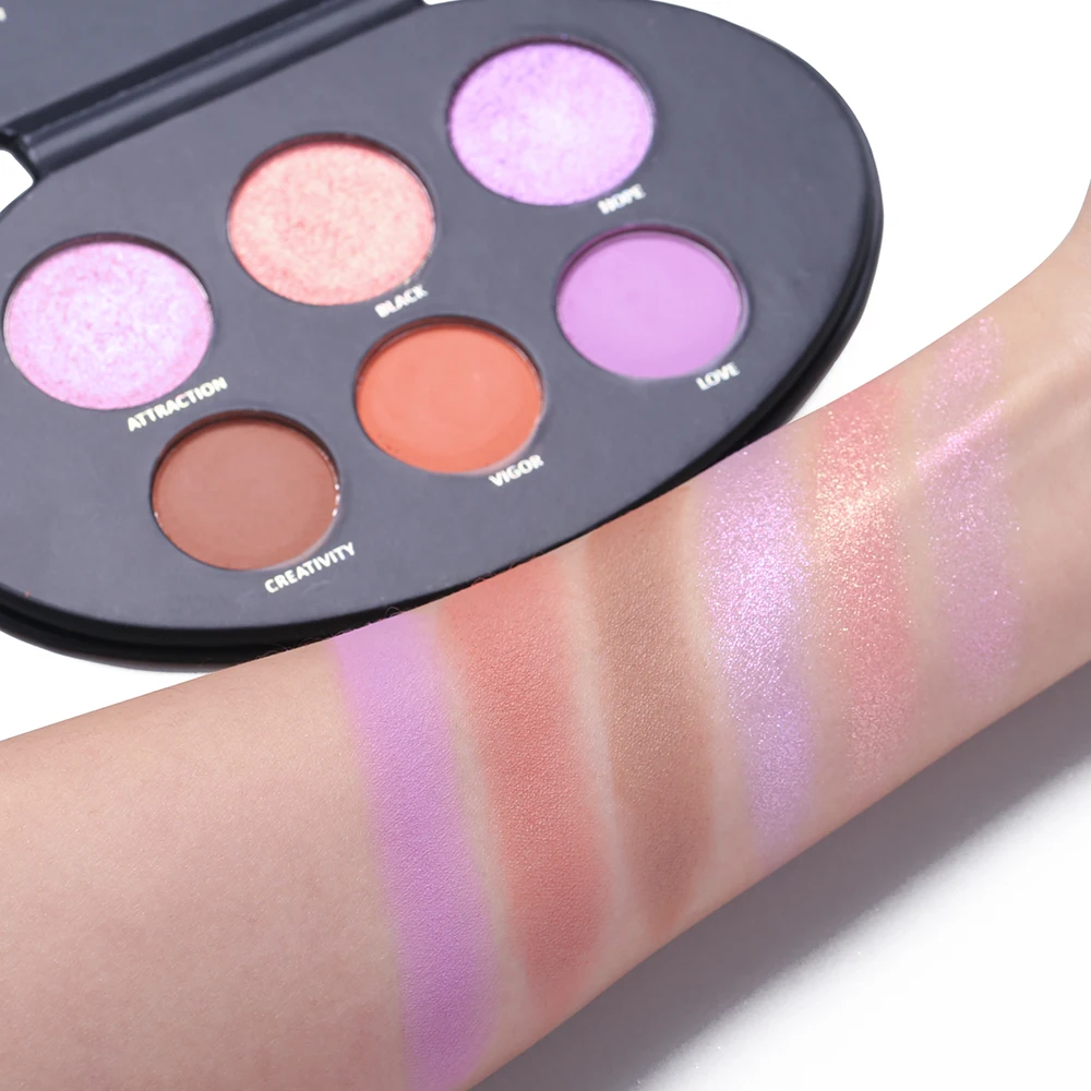 UCANBE 6 цветов блестящий хайлайтер и бронзер макияж Сияющие блестящие румяна