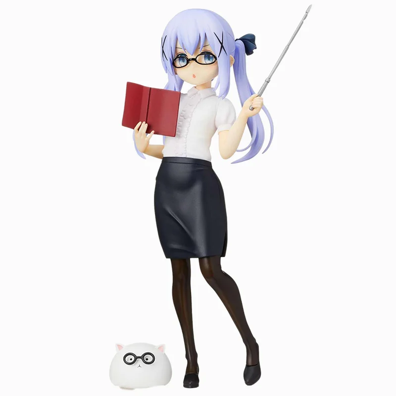 

Kafuu Chino Teacher Clothes Action Figures Is The Order A Rabbit Anime Peripherals Hand-Made 18 Cm PVC Model Decoration Toy Gift
