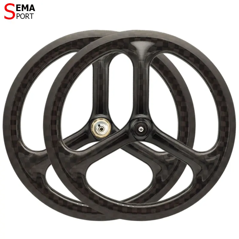 349HV3 TS все ручной работы Toray Carbon 74/112 мм V дисковый тормоз 3 Спицы Тайвань Hubsmith Brompton