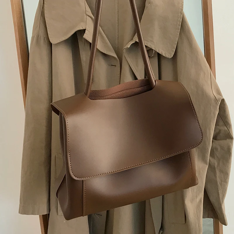 

Totes Bags Women Large Capacity Handbags High Quality Shoulder Bag Vintage Pu Leather Female Travel Hand Bag