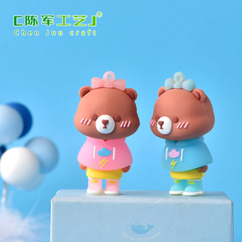 

Маленькая Статуэтка милого медведя ZOCDOU, 1 шт., маленькая фигурка, Ремесленная фигурка, орнамент, миниатюры