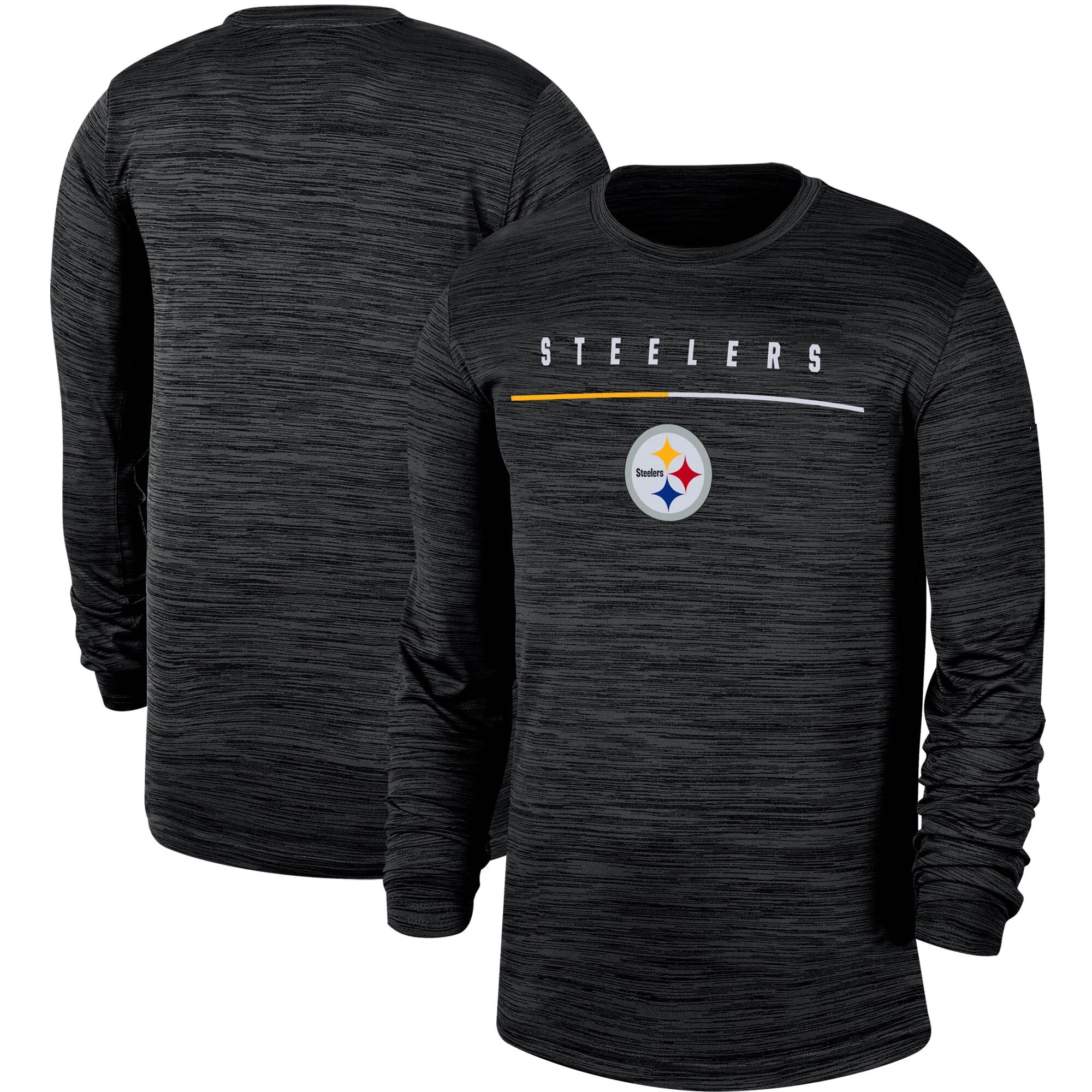 

Men Pittsburgh Black Sideline Steelers Legend Velocity Travel Performance Long Sleeve T-Shirt