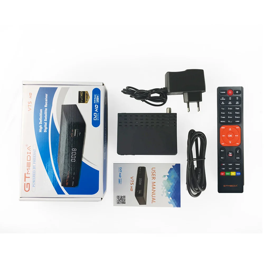 Спутниковый ресивер Freesat V7S HD GTMEDIA V7S HD Full 1080P DVB-S2 HD Поддержка 1 yearCcam powervu телеприставка freesat V7