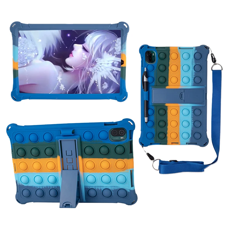 

Детский силиконовый чехол-подставка с пузырьками для Samsung Galaxy Tab S7 11 дюймов 2020 дюйма