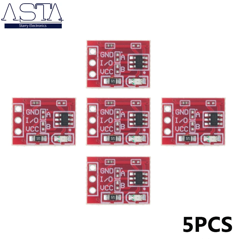 Сенсорный модуль переключателя TTP223 сенсорная кнопка с самоблокировкой/без