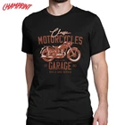 Мотоциклы гаража мотор мотоцикла Байкер ездить футболка для мужчин новинка натуральный хлопок футболка с круглым вырезом для мальчиков, футболка размера плюс, одежда