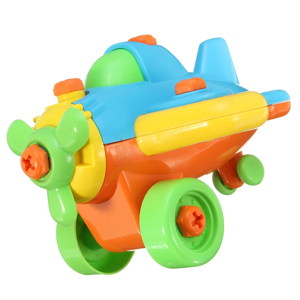 Игрушка маленький самолет дети случайный цвет DIY разборка пластик Раннее