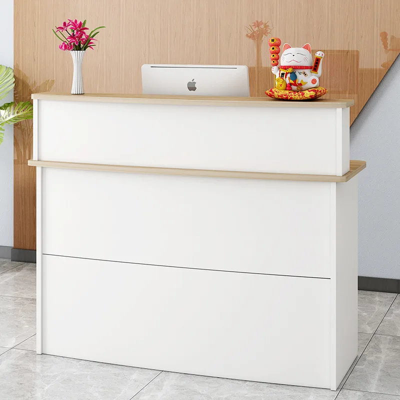 

120CM Simple and Modern Commercial Cash Register Beauty Salon Hotel Reception Counter Bar Table Counter Shop Reception Desk