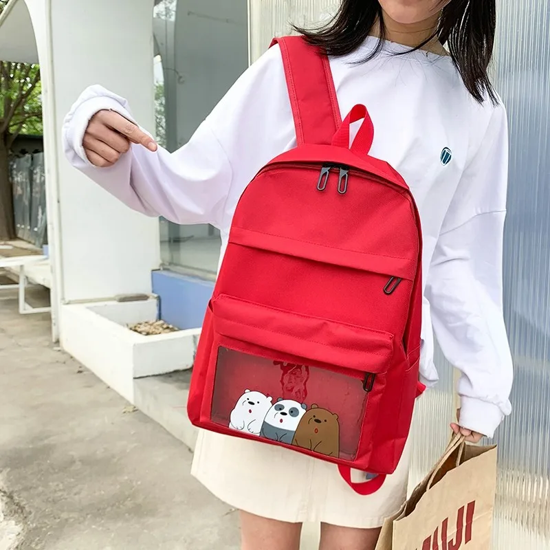 

2021 New Cute Cartoon Bear Backpack Backpack For Middle And High School Students Original Sufeng Campus Large Capacity