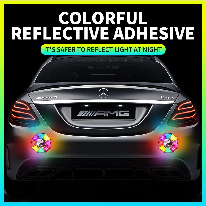 New падения клей Светоотражающая наклейка для автомобиля Предупреждение ленты Не