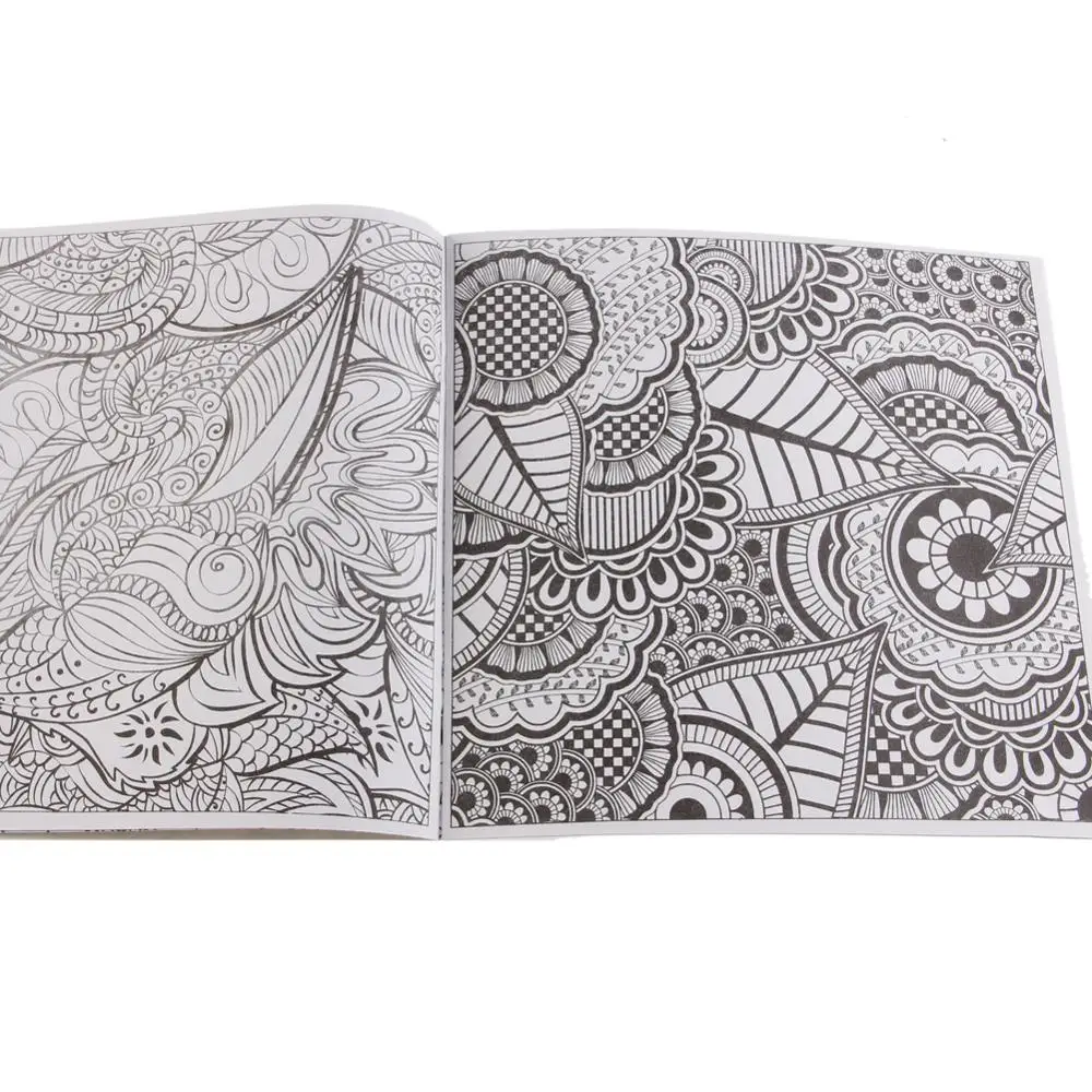 

1 PCS 12Pages Mandalas Flower Coloring Book For Children Adult Relieve Stress Kill Time Graffiti Painting Drawing Art Book
