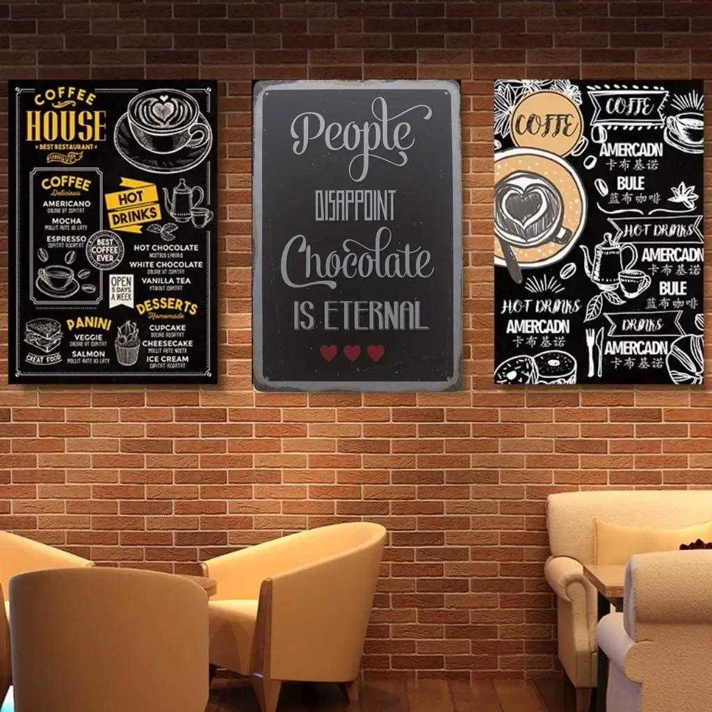 

AIQIBAO Metal Vintage Tin Sign Decor-Chocolate for Home Bar Pub Shop Funny Retro Wall Art Sign 12X 8