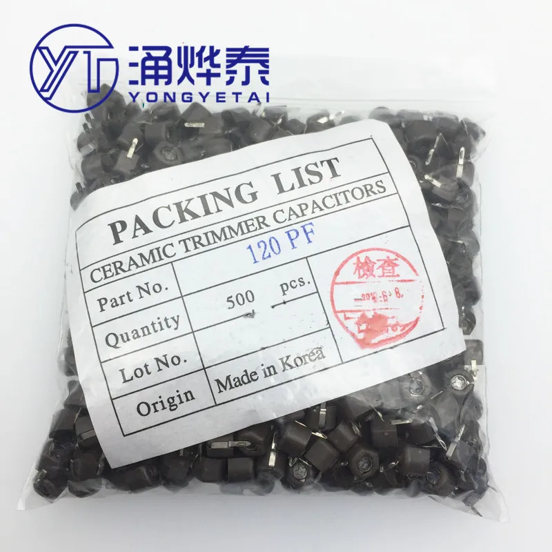 

YYT 10PCS 120P adjustable capacitors trimming capacitors variable capacitors plastic 6mm