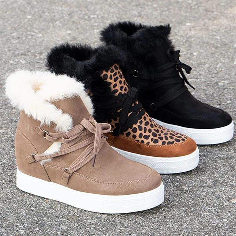

Booties Female Winter New Plus Velvet Warm Short Tube Cotton Boots British Style Personality Side Zip Wild Woman Shoes New