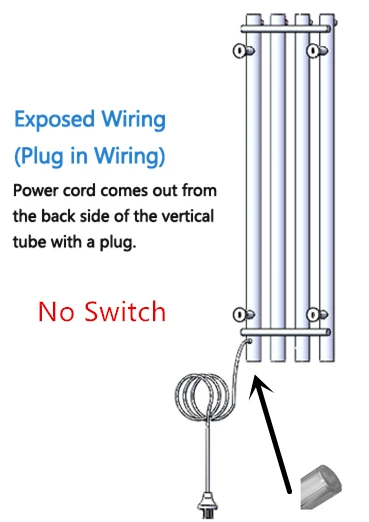 Plug and no switch Новое поступление аксессуары для ванной комнаты полотенцесушитель с подогревом полотенцесушитель из нержавеющей стали 304 настенный Электрический Полотенцесушитель HZ-932A - Цвет: Plug and no switch