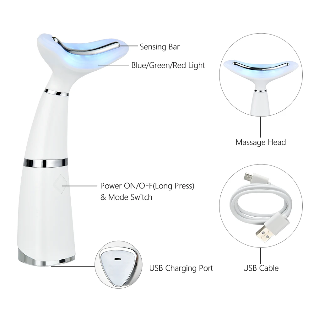 V-Face Shaping Massager подбородок подъемный ремень светодиодный Фотон терапия лицо для