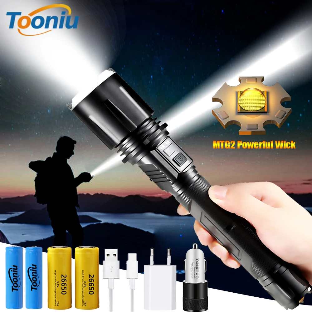 Мощный светодиодный фонарик MTG2 тактический с бусинами суперъяркий фонарь