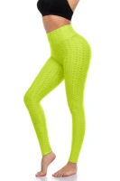 witbuy autumn leggings sport women fitness sexy high waist solid check polyester thin push up ankle length green long pants