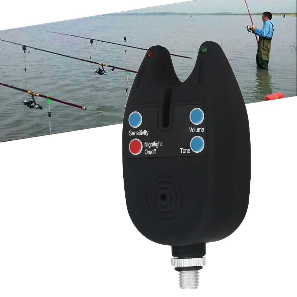 Высокочувствительный электронный звонок со светодиодом для укуса рыбы удочки 10