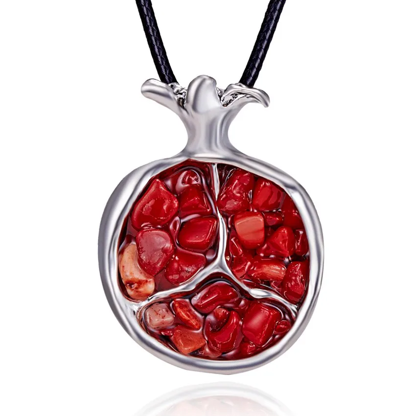 

Уникальный посеребренный кулон FYJS с красным камнем геометрической формы, веревочная цепочка, ожерелье, модные ювелирные изделия, 10 шт.