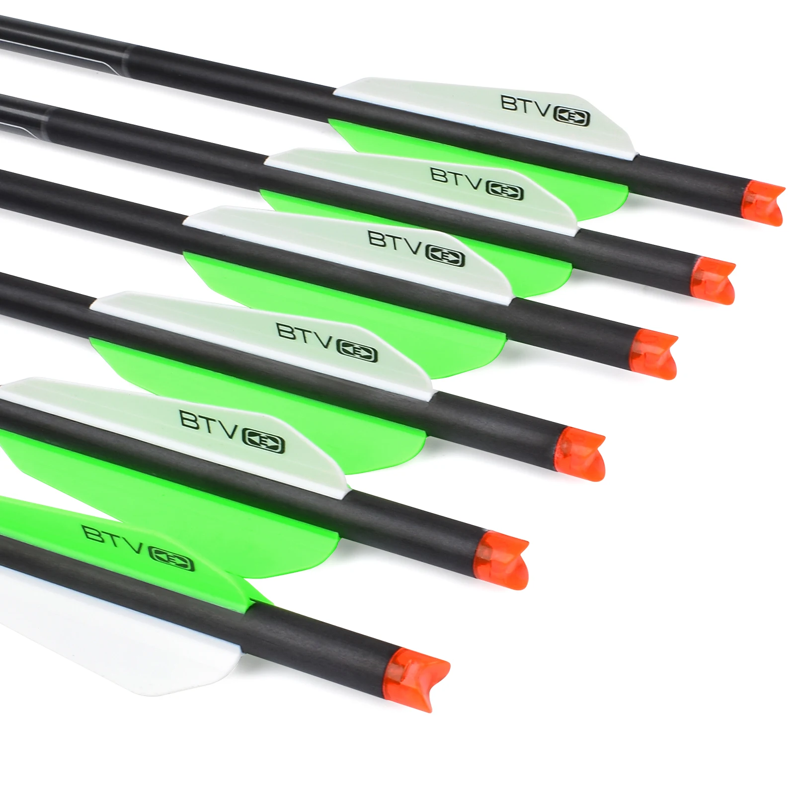 

6/12pcs 20" 22" Carbon Crossbow Bolts Arrows 8.8mm 125 Grain Screw Field Point 3" BTV Vane Archery Bow Outdoor Hunting