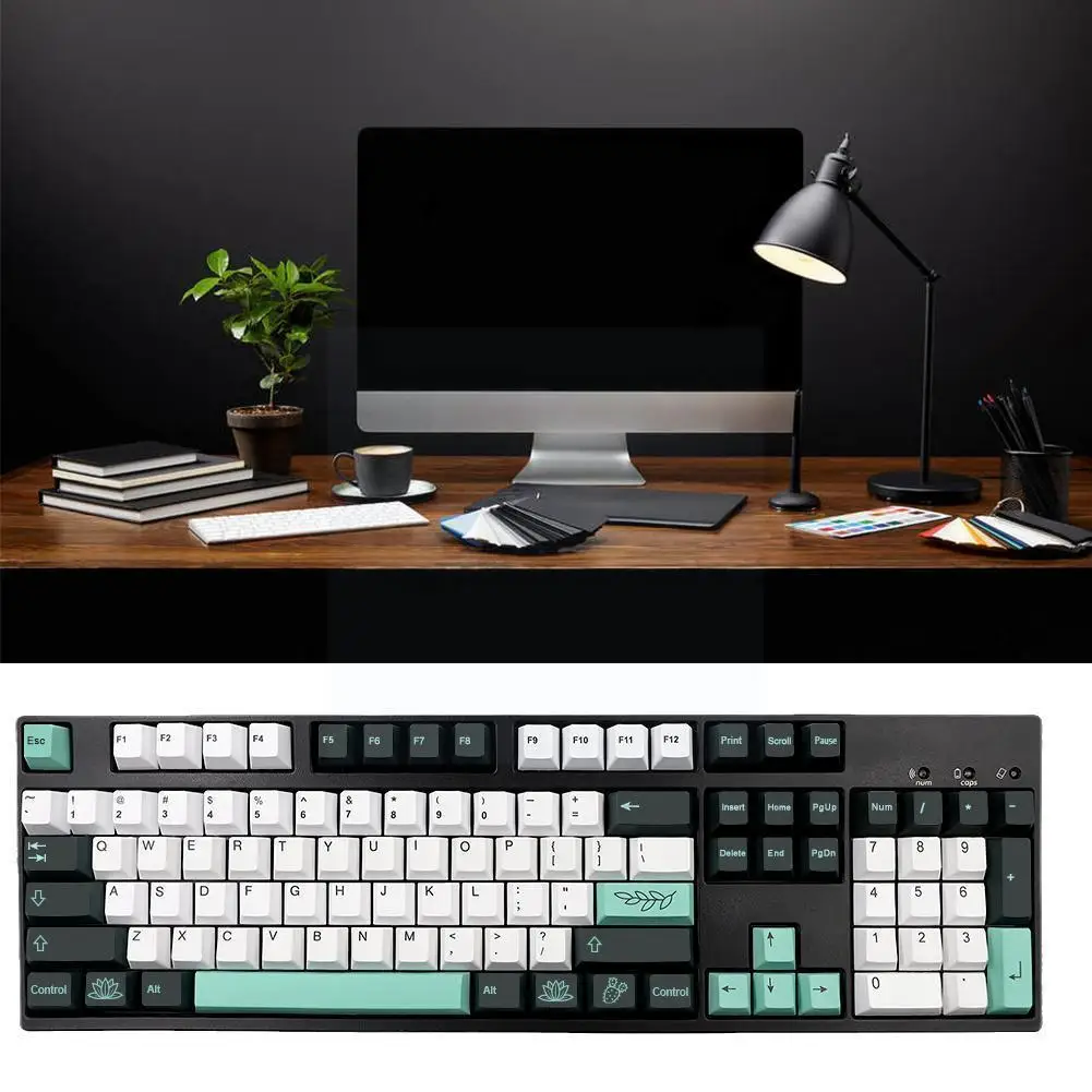 

Подставка под планку Pbt для механической доски Gmk, ботаническая крышка s профиля с Iso Enter 6u 6.5u 7u, пропускная панель D6h2 Z9z0, 1 комплект